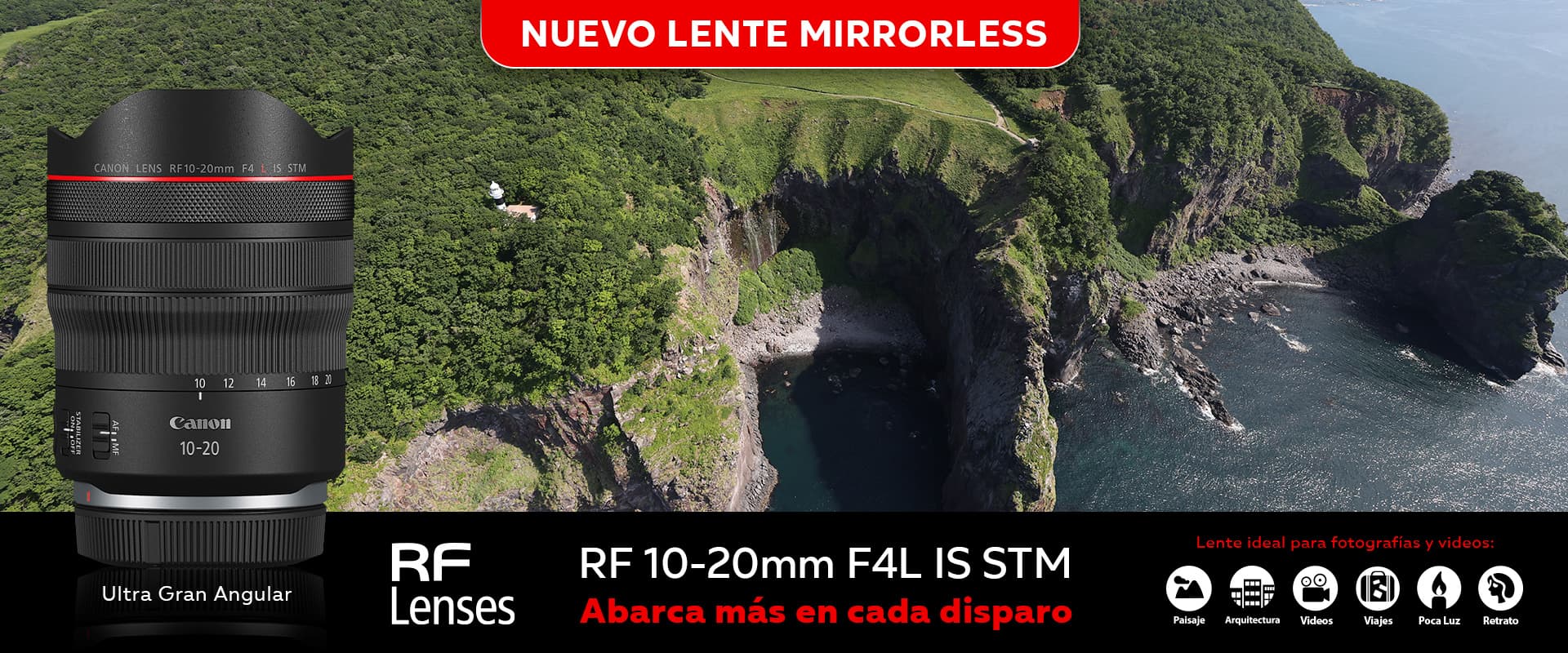 Nuevo Lente Mirrorless - Lente RF 10-20mm F4L IS STM