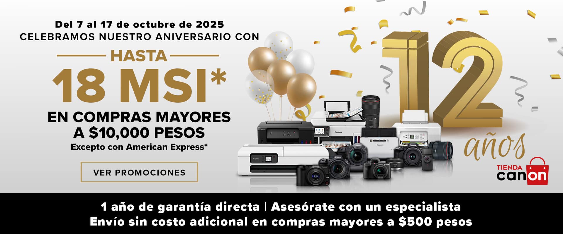 Celebramos nuestros 12 años - Tienda Canon