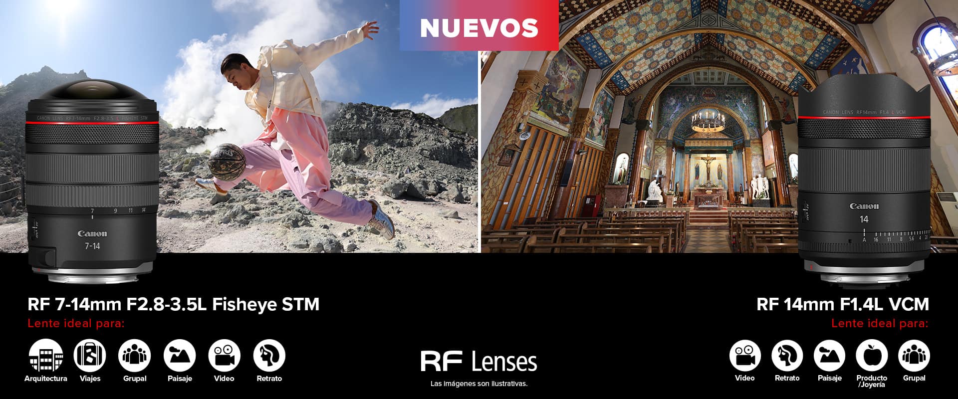 Nuevos Lentes EOS Mirrorles RF 14mm F1.4L VCM / RF 7-14mm F2.8-3.5L FISHEYE STM